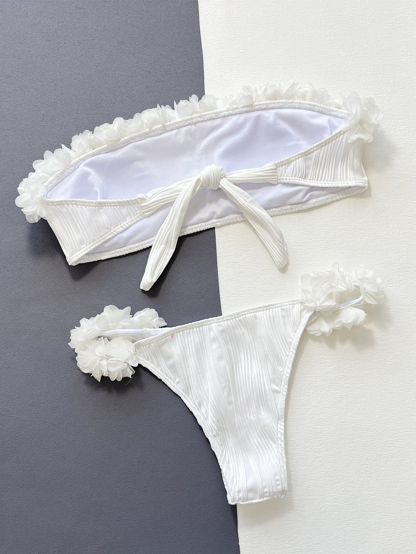 Skirted Tube Top Seperated Swimwear Bikini Beachwear mesjo