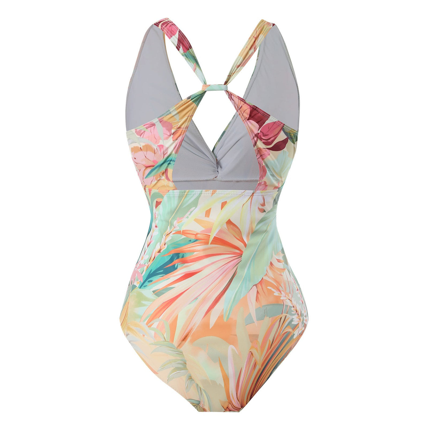 One-piece Printed Swimsuit Slimming Backless with Bottom mesjo