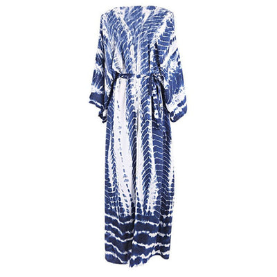 Printed Loose Sun Protection Cover up Blouse Beachwear mesjo