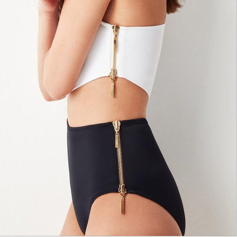 One Shoulder Split Bikini Beachwear Swimwear mesjo