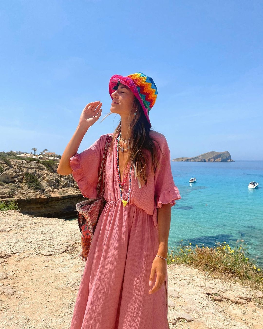 Solid Color Beach Cover-up Dress Beachwear mesjo