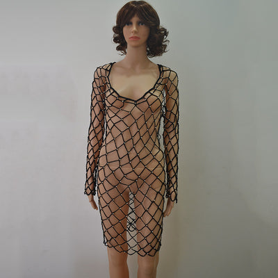 Net Cover-Up Swimwear Beachwear mesjo