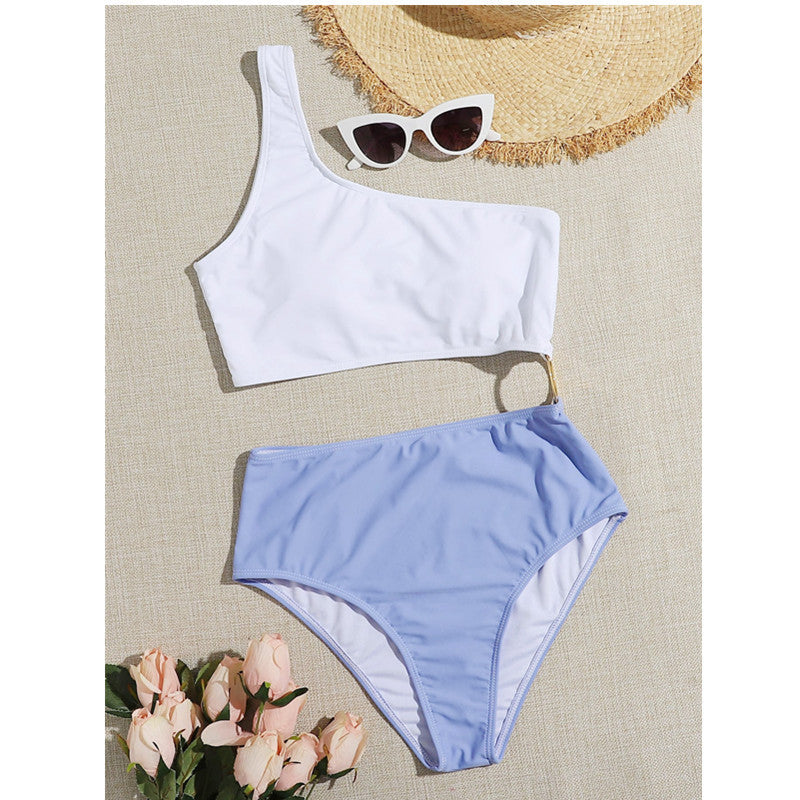 Lace-up Bikini One-piece Hollow Swimsuit Multi Design 4style mesjo