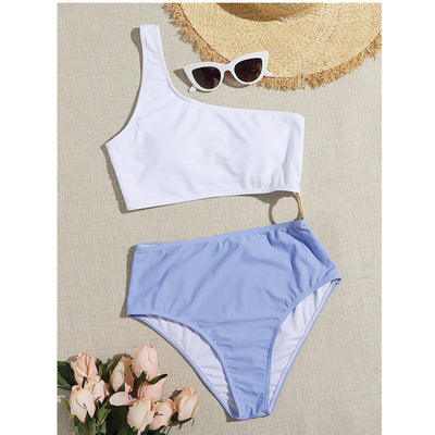 Lace-up Bikini One-piece Hollow Swimsuit Multi Design 4style mesjo