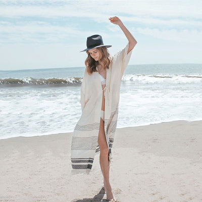 Crochet Knitted Long Tunic Pareos Cover Up Beachwear Swimwear mesjo