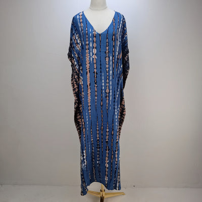 Multi Print Beach Coverup Kaftan Robe Beachwear 9style One size fits all mesjo