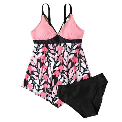 Printed Split Bikini Skirt Multi Color Swimsuit mesjo