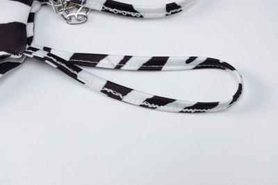 Printed Tether Chain Micro Bikini Beachwear Swimwear mesjo