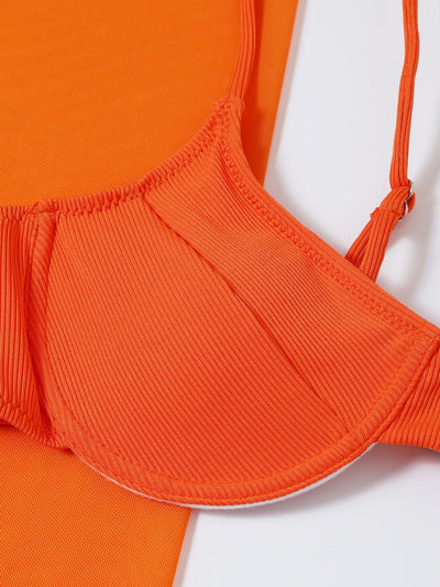 Three Piece Mesh Bikini With Skirt Beachwear Swimwear mesjo