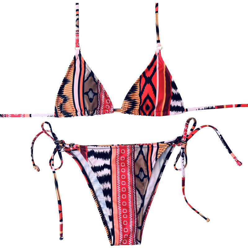 Backless Halter Bandage Split Bikini Beachwear mesjo