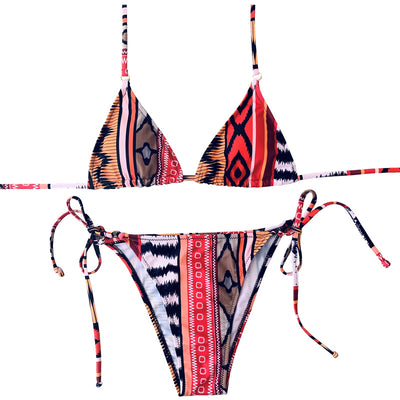 Backless Halter Bandage Split Bikini Beachwear mesjo