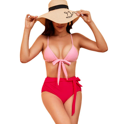 Sling Split Tie Knot Backless Bikini Beachwear Swimwear mesjo
