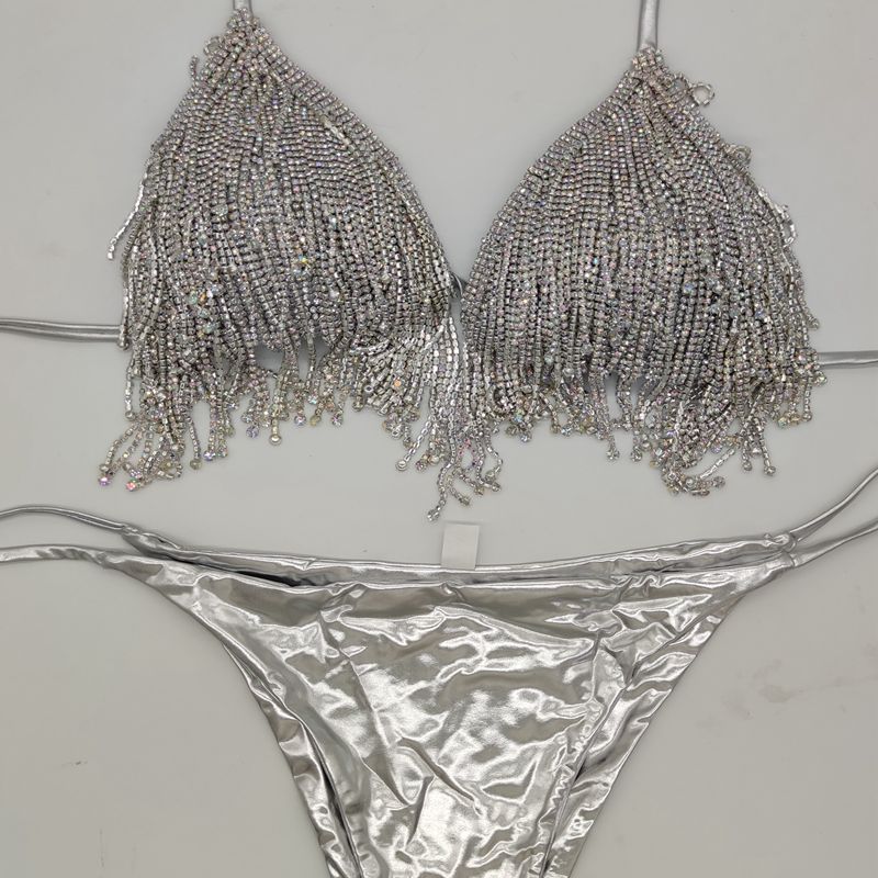 Diamond Flowing Bikini Night Beachwear Swimwear mesjo