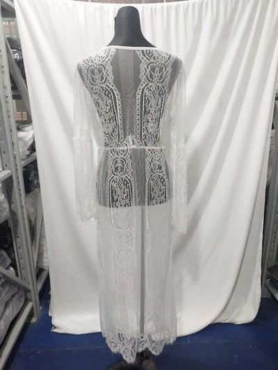 Net Sun Protection Long Beach Cover Up mesjo