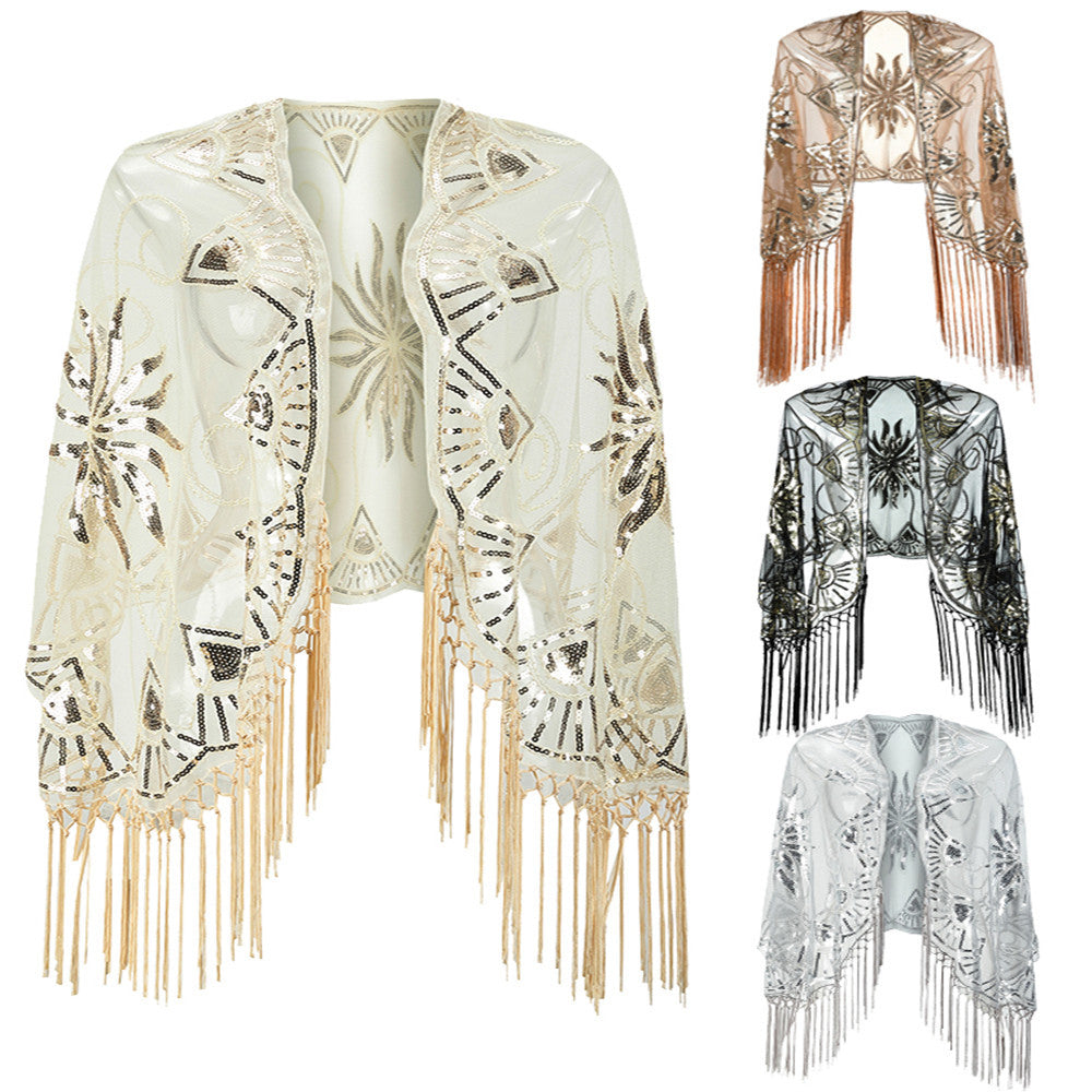 Flapper Gatsby Party Mesh Short Top Cover Up mesjo
