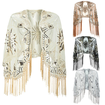 Flapper Gatsby Party Mesh Short Top Cover Up mesjo