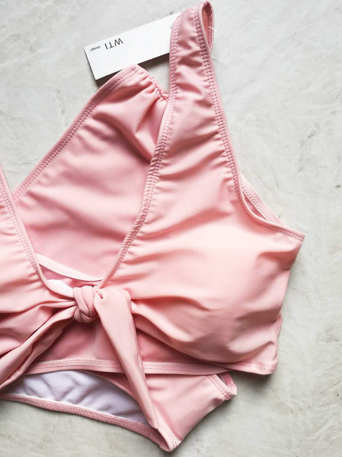 Front Knotted Split Bikini Swimwear Beachwear mesjo