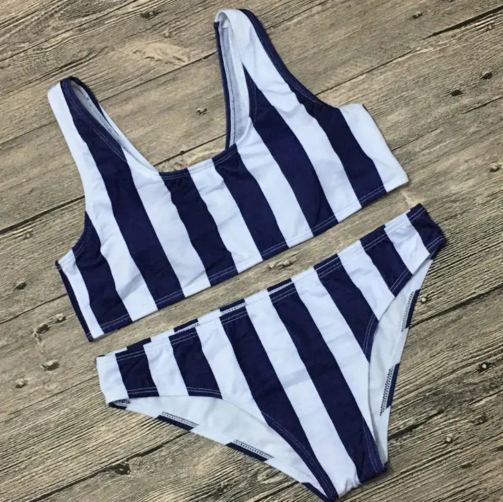 America Striped Split Bikini - MESJO