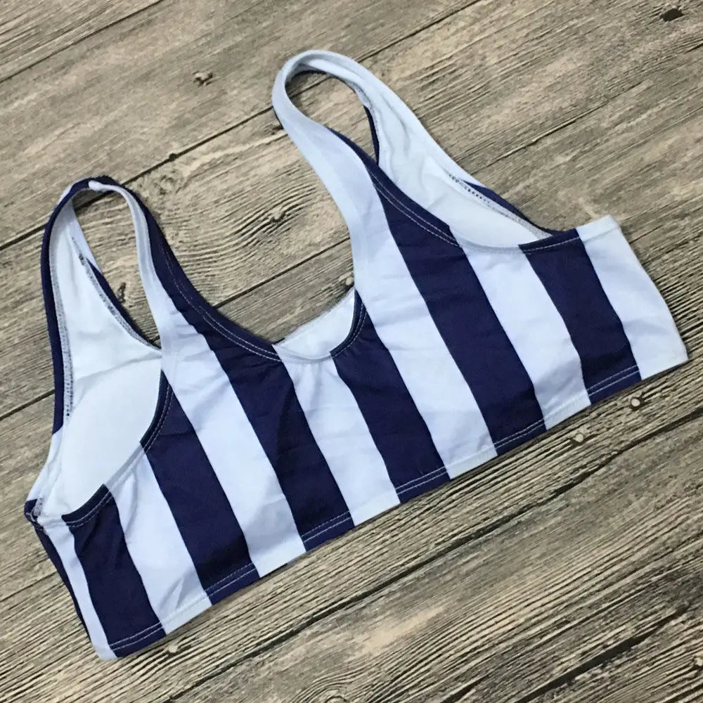 America Striped Split Bikini - MESJO