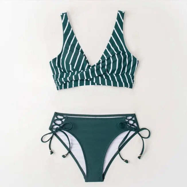 Bold Contrast Pattern Bikini Set I