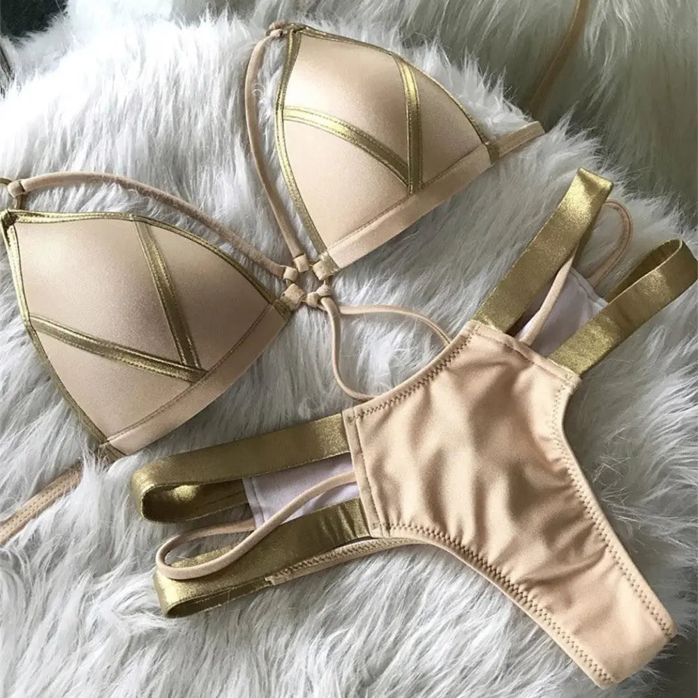 Bronzing bikini Khaki