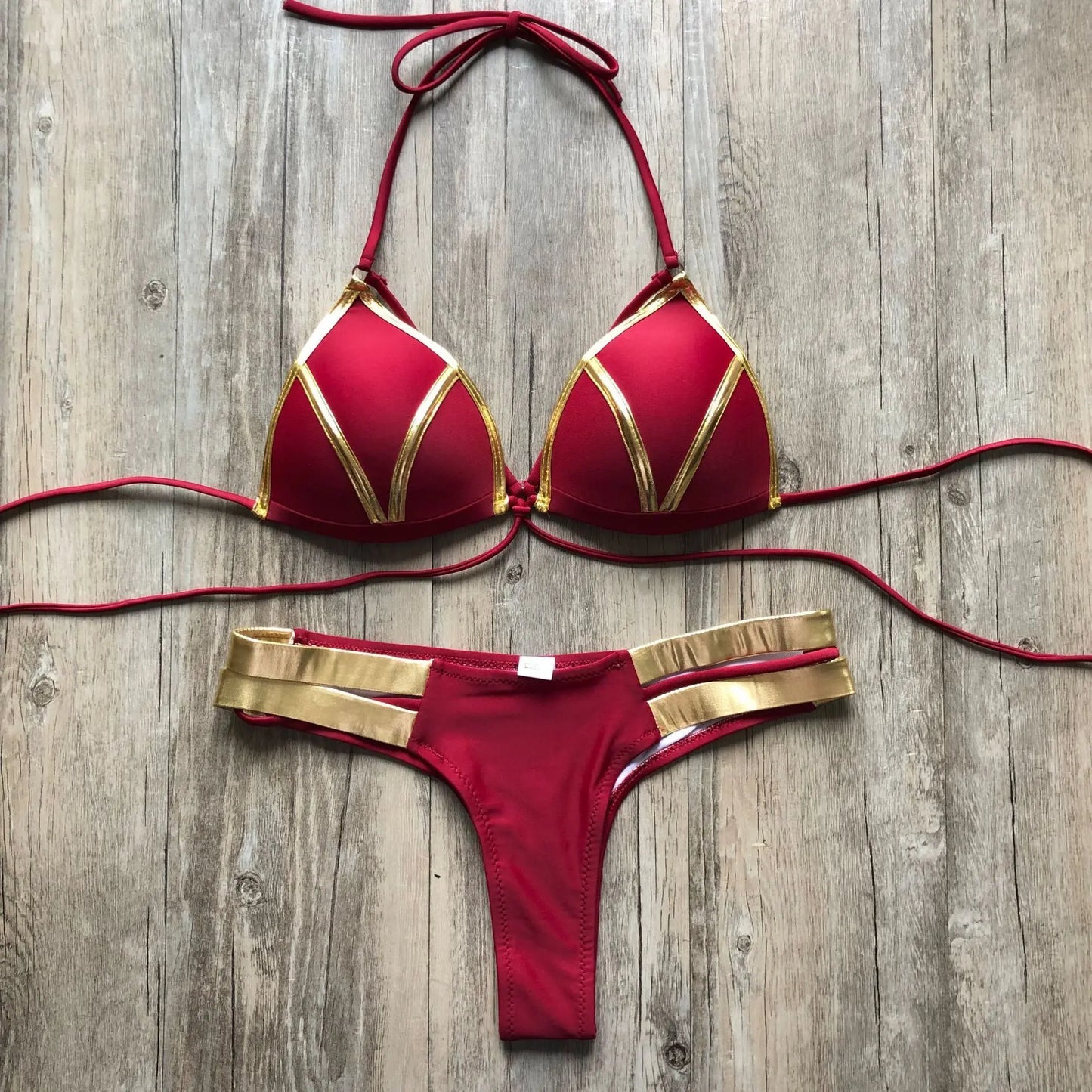 Bronzing bikini Wine Red