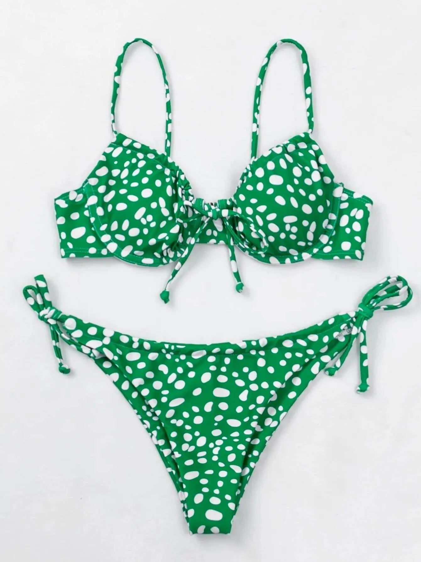 Split Swimsuit Bikini Split Suit Green