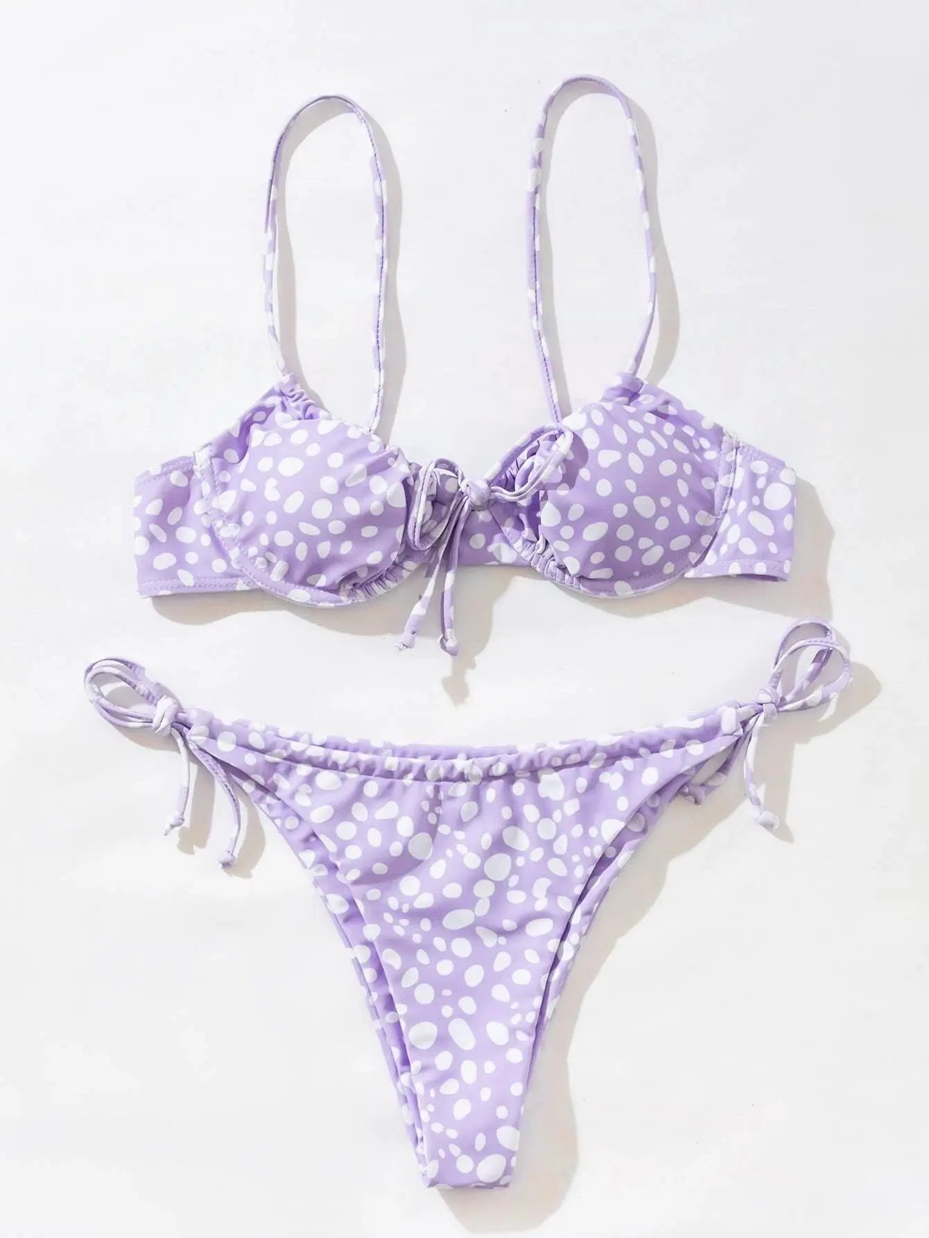 Split Swimsuit Bikini Split Suit Purple