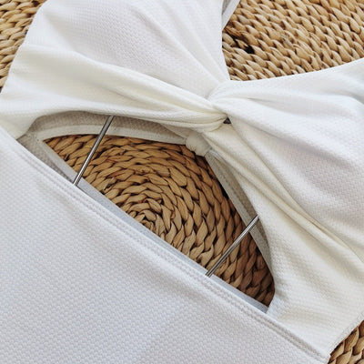 Ruffled High-Rise Open-Back Swimsuit mesjo