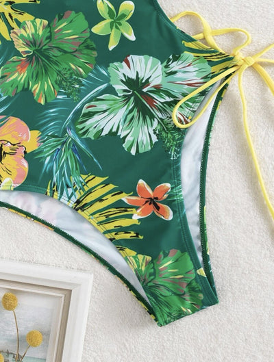 Strap Back Hollow Out One Piece Swimsuit mesjo