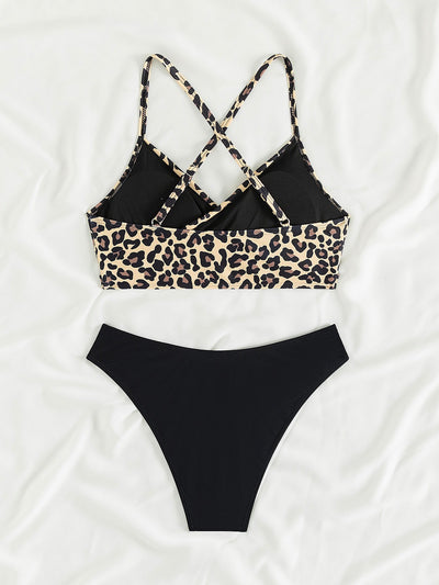 Leopard Print Split Bikini mesjo